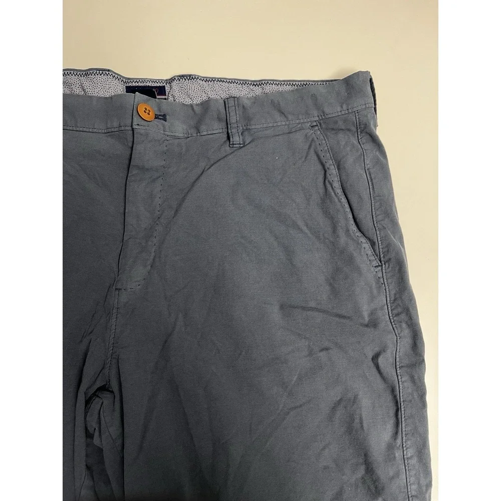 Johnnie-O Santiago Cotton Stretch Shorts sz 36 Blue Wake Pima Cotton